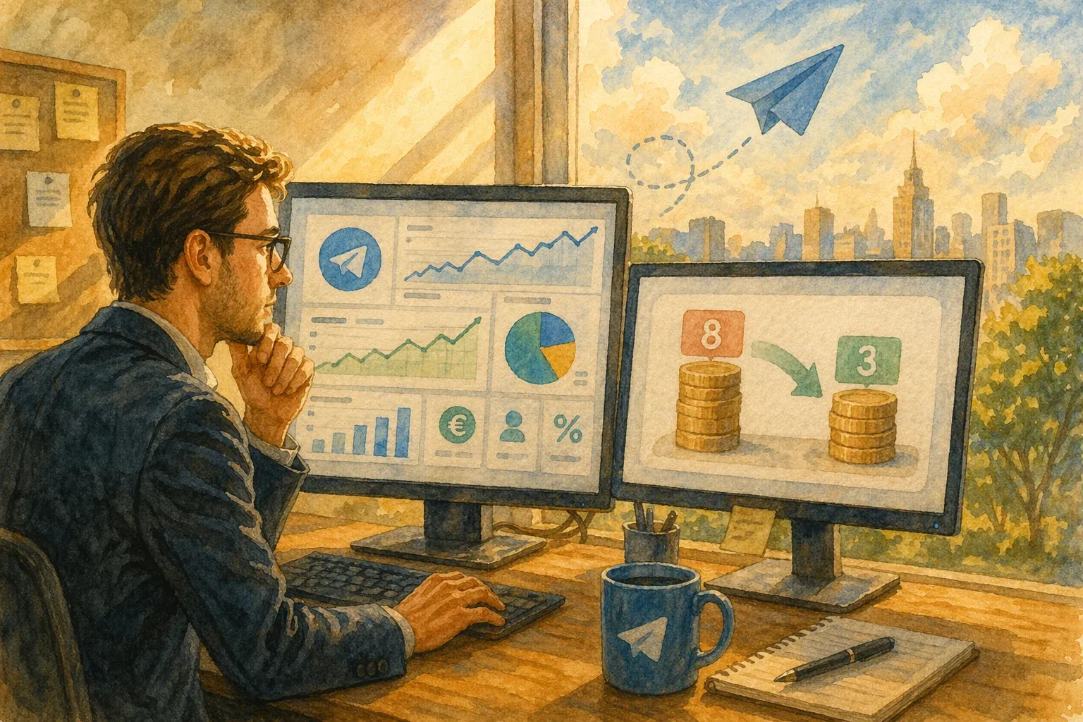 Продвижение в Телеграм через Telegram Ads: снижение стоимости подписчика с 7,91 € до 3 €
