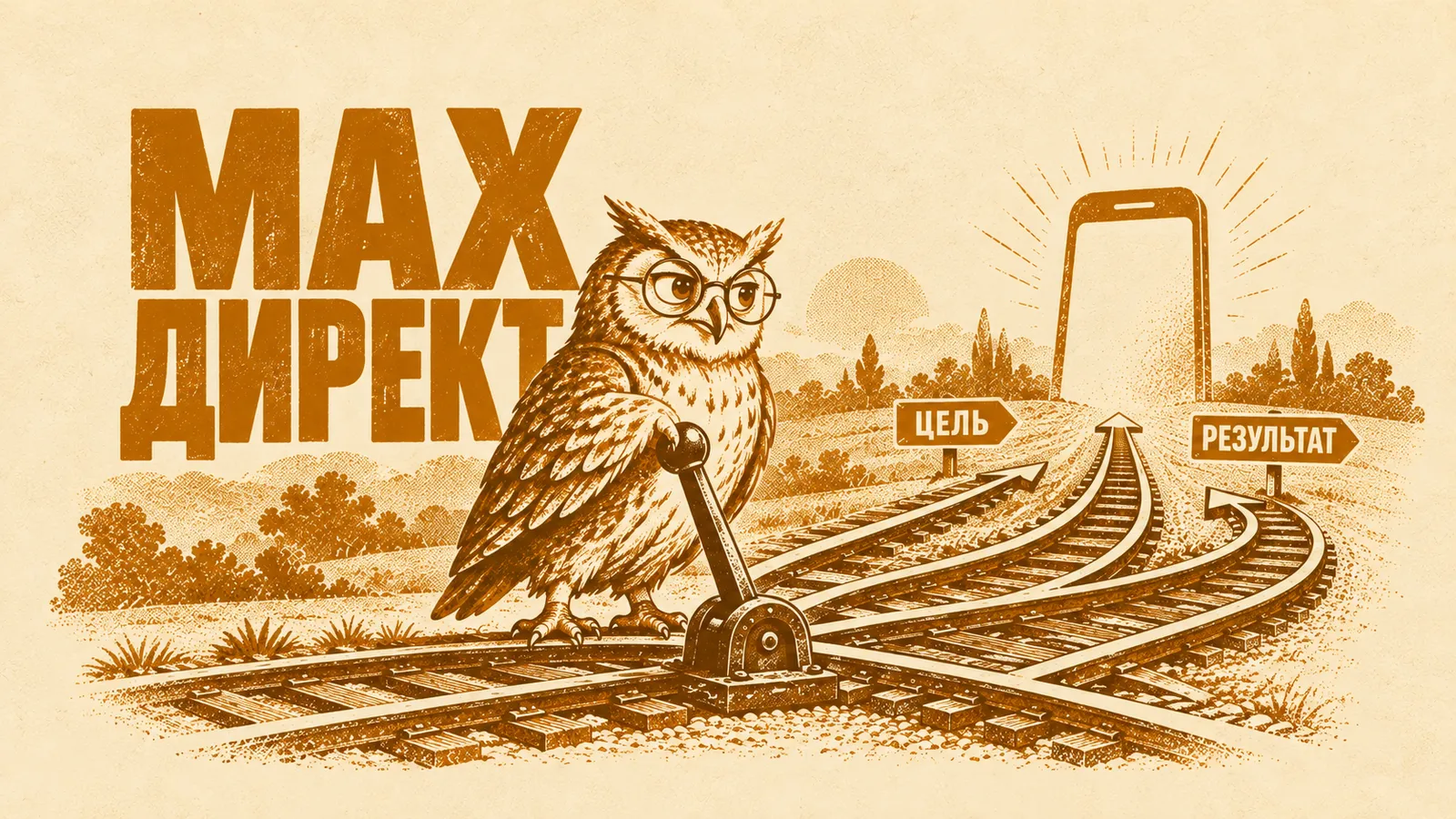 Сова выбирает маршрут рекламы в MAX через Яндекс Директ
