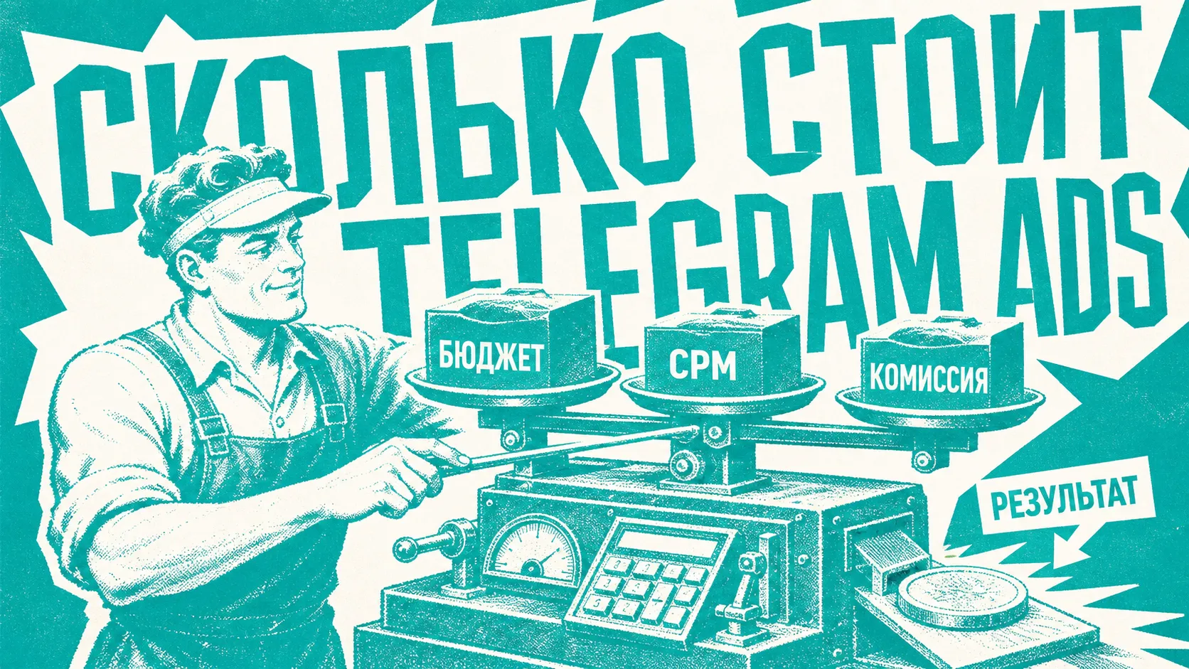 Финансовый весовщик рассчитывает бюджет, CPM, комиссию и результат Telegram Ads